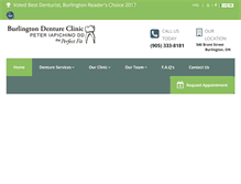 Tablet Screenshot of burlingtondentureclinic.com